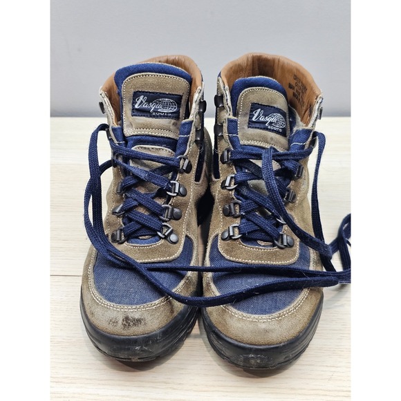 Vintage Vasque Skywalk Gore-Tex Hiking Boots‎ Mens 8 Italy Cow Suede Canvas 7534 main image 6